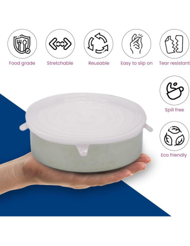 Tapas de Silicona Estirables Gadgetime USA - Paquete de 12