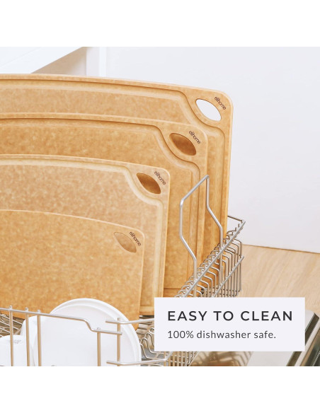 Tabla de Cortar Elihome Pequeña 12 Piezas Fibra Madera Ecológica Tabla de Cortar Elihome Pequeña 12 Piezas Fibra Madera Ecológica