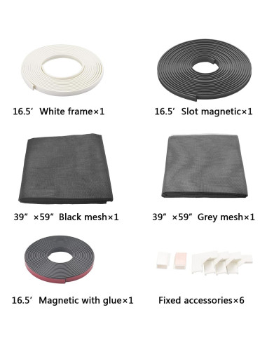 Kit Pantalla Ajustable Mosquitos ZemHome 500 cm Blanco
