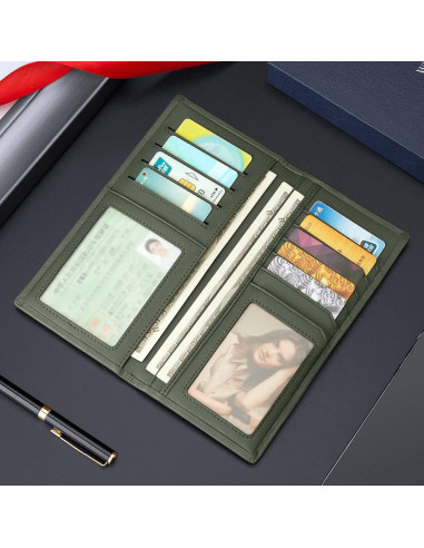 Cartera de Cuero VANNANBA para Hombres con Bloqueo RFID