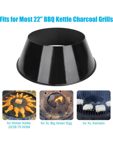 Soporte de Cono de Carbón Outspark 13" para Parrilla Kettle