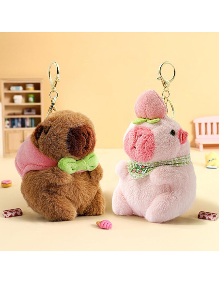 Llavero de Peluche Capibara Dexprosy - 2 Unidades Marrón Llavero de Peluche Capibara Dexprosy - 2 Unidades Marrón