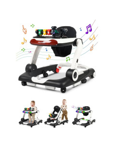 Andador Musical y Luminoso para Bebés 6 en 1 - Negro