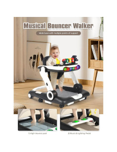 Andador Musical y Luminoso para Bebés 6 en 1 - Negro 2
