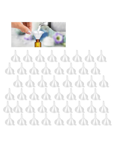 50 Mini Embudos de Plástico TailaiMei para Perfume y Aceites