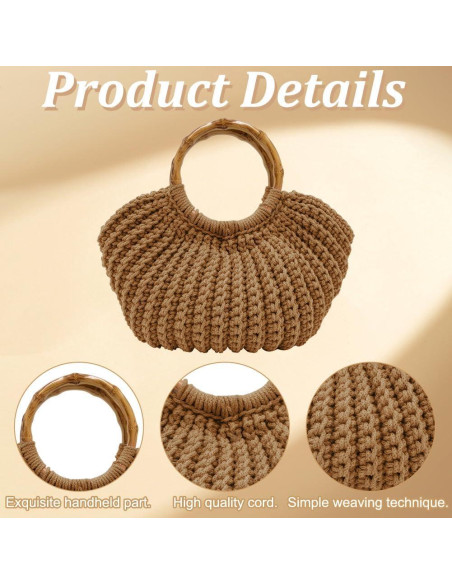 Kit de Bolsa de Crochet ACRNIGHEET para Principiantes Caramelo Kit de Bolsa de Crochet ACRNIGHEET para Principiantes Caramelo