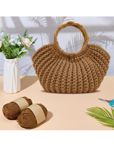 Kit de Bolsa de Crochet ACRNIGHEET para Principiantes Caramelo