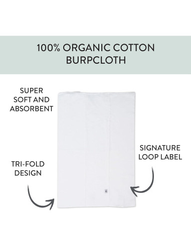 Paños de Eructo 100% Algodón Orgánico The Honest Company - 5 Unidades