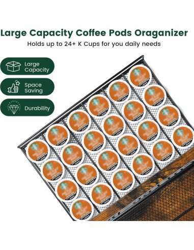 Organizador de Bar de Café Seaflash 3 Niveles con Cajón K