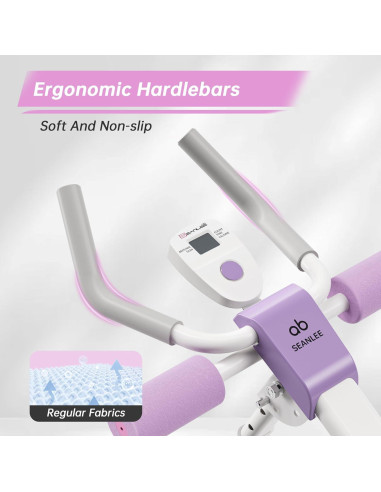 Máquina de Abdominales Seanleecore Ajustable con Monitor LCD