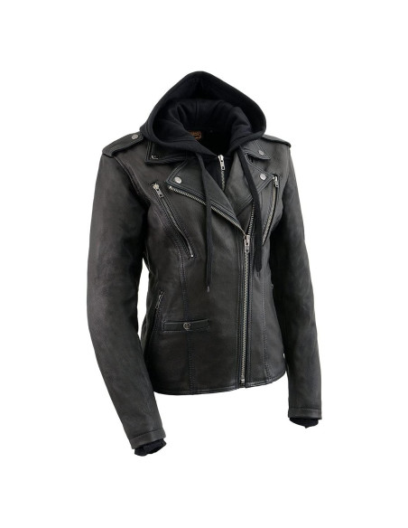 Chaqueta de Motocicleta de Cuero Milwaukee Leather para Mujeres 5X Chaqueta de Motocicleta de Cuero Milwaukee Leather para Mujeres 5X