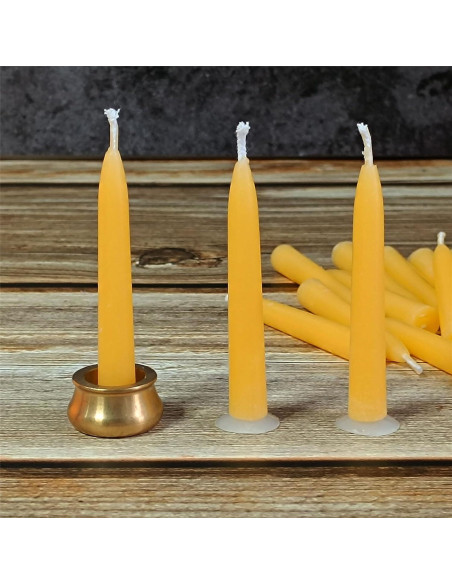 Juego de 30 Mini Velas de Cera de Abeja Gedengni para Meditación Juego de 30 Mini Velas de Cera de Abeja Gedengni para Meditación