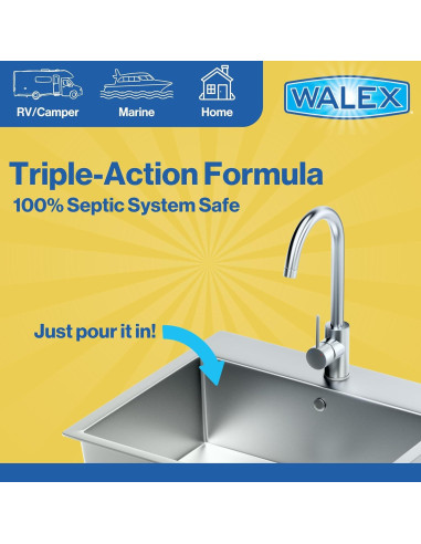 Desodorante Líquido Walex Elemonate 32oz para Agua Gris