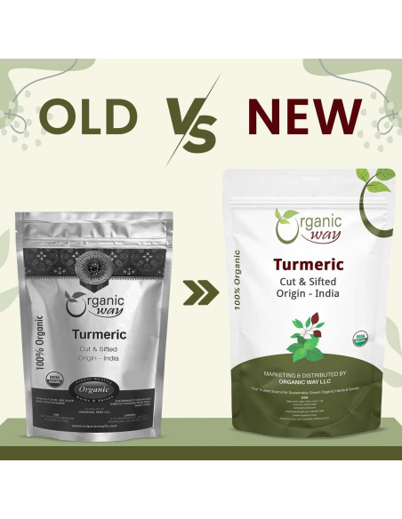 Raíz de Cúrcuma Orgánica Cortada 453g - Organic Way Raíz de Cúrcuma Orgánica Cortada 453g - Organic Way