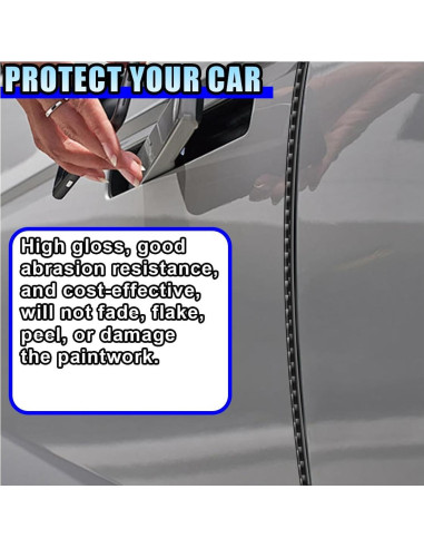 Protector de Bordes de Puerta de Coche LHDOS 5M Fibra de Carbono