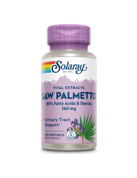 Extracto de Saw Palmetto Solaray - 136 mg - 120 Cápsulas Extracto de Saw Palmetto Solaray - 136 mg - 120 Cápsulas