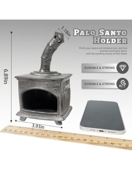 Soporte de Palo Santo de Cerámica MOUGIGI - Chimenea Gris Cobre Soporte de Palo Santo de Cerámica MOUGIGI - Chimenea Gris Cobre