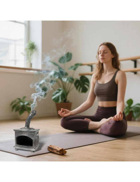 Soporte de Palo Santo de Cerámica MOUGIGI - Chimenea Gris Cobre Soporte de Palo Santo de Cerámica MOUGIGI - Chimenea Gris Cobre