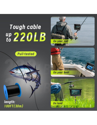 Cámara Submarina para Pesca Meirenivo 4.3" HD 1080P IP68