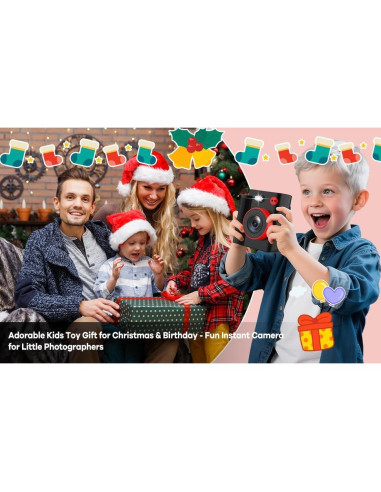 Cámara Instantánea MYSTILUCK X8D Rosa 1080P para Niños