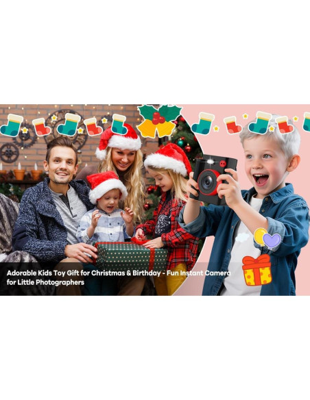 Cámara Instantánea MYSTILUCK X8D Rosa 1080P para Niños Cámara Instantánea MYSTILUCK X8D Rosa 1080P para Niños