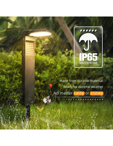 Luces de Camino Solares JOFIOS 4 Pack IP65 200 Lúmenes Luces de Camino Solares JOFIOS 4 Pack IP65 200 Lúmenes