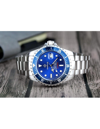 Reloj de Buceo Automático Enriva 1000M Hombre Azul