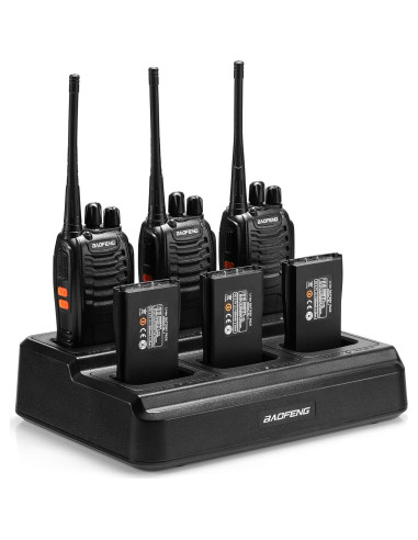 Walkie Talkies BAOFENG BF-888S 6 Pcs con Cargador 6 Vías