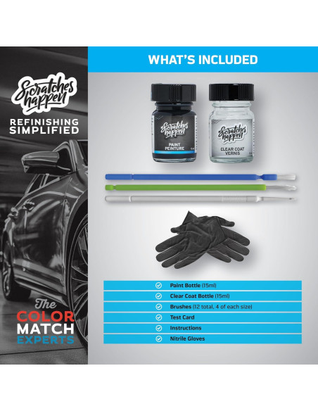 Kit de Pintura de Retoque ScratchesHappen Phantom Black Pearl Kit de Pintura de Retoque ScratchesHappen Phantom Black Pearl