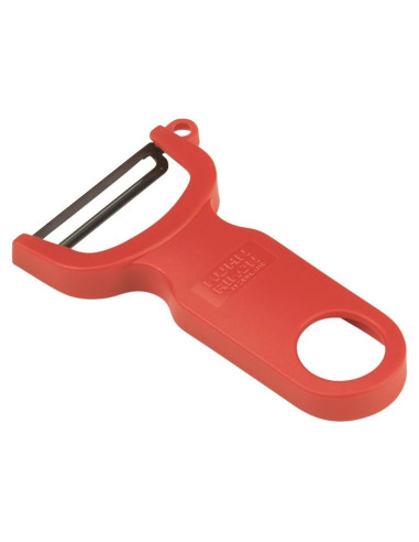 Pelador Suizo Original Kuhn Rikon Rojo - Hoja Acero Carbono