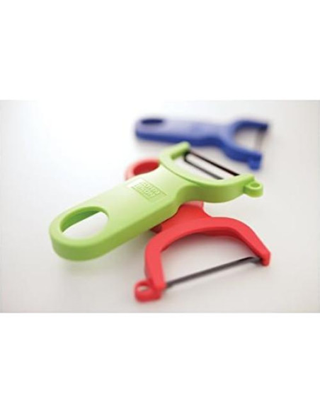 Pelador Suizo Original Kuhn Rikon Rojo - Hoja Acero Carbono Pelador Suizo Original Kuhn Rikon Rojo - Hoja Acero Carbono