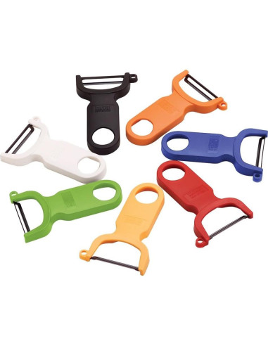 Pelador Suizo Original Kuhn Rikon Rojo - Hoja Acero Carbono