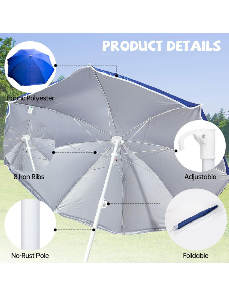 Paraguas de Reemplazo Little Tikes 177.8 cm para Picnic Paraguas de Reemplazo Little Tikes 177.8 cm para Picnic