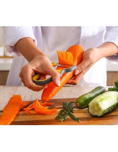 Paquete de 3 Peladores de Verduras DRHAHA - Acero Inoxidable