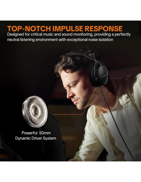 Auriculares de Estudio Talomen W550X con Micrófono Cardioide Auriculares de Estudio Talomen W550X con Micrófono Cardioide