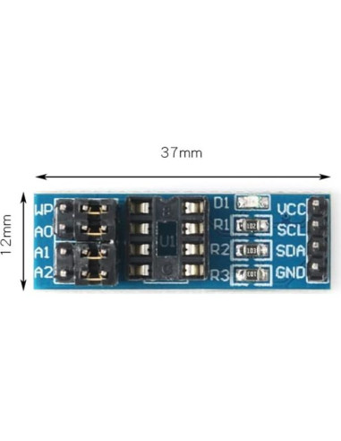 Módulo de Memoria EEPROM I2C 10Pcs JESSINIE AT24CXX 37x12mm