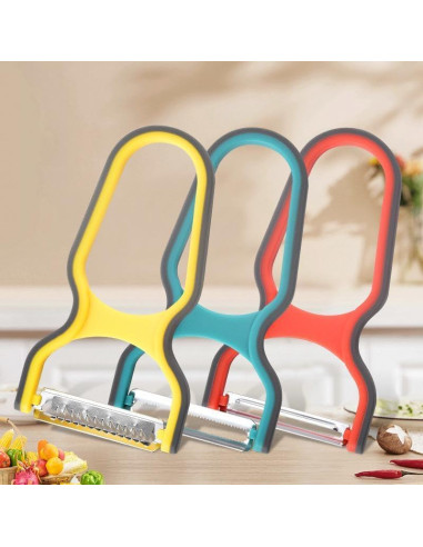 Paquete de 3 Peladores de Verduras DRHAHA - Acero Inoxidable