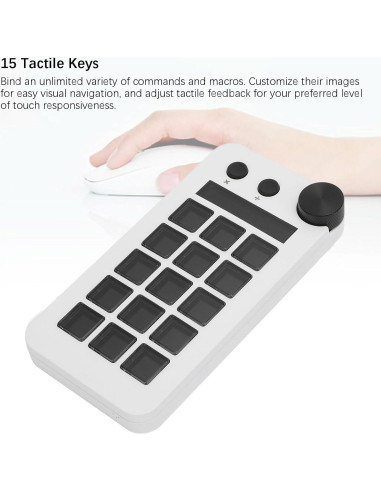 Controlador de Transmisión Wisoqu 15 Teclas Macro Personalizables