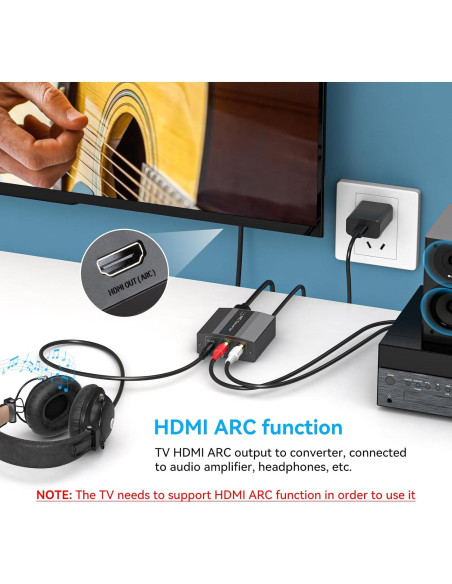 Adaptador HDMI ARC 4K 60Hz XPTSFDU con Audio L/R y 3.5mm Adaptador HDMI ARC 4K 60Hz XPTSFDU con Audio L/R y 3.5mm