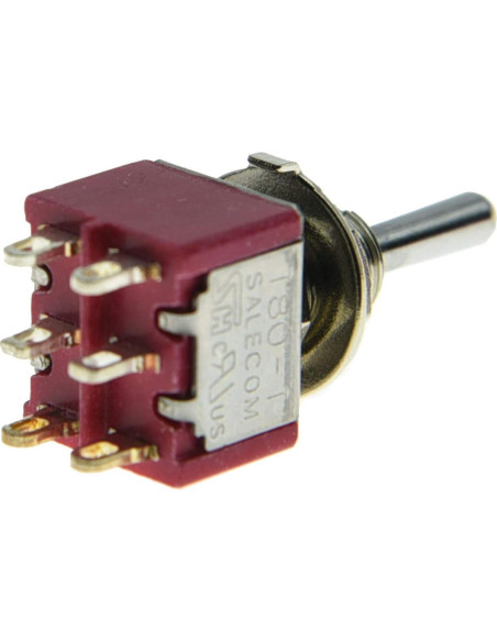 Interruptor Mini Toggle SALECOM 3 Posiciones ON/ON/ON 6 Pin Interruptor Mini Toggle SALECOM 3 Posiciones ON/ON/ON 6 Pin
