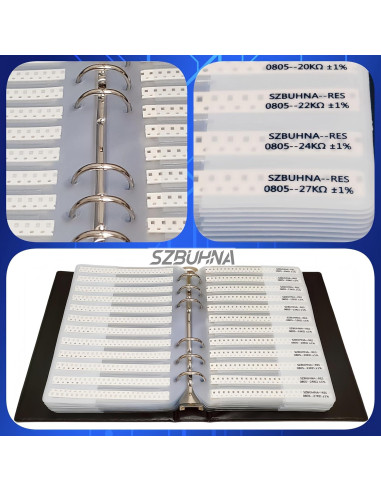 Kit de Resistencias SMD 288 Juegos 0402 0603 0805 1206 0-10M