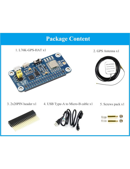 Módulo GPS HAT L76K UeeKKoo para Raspberry Pi y Jetson Nano Módulo GPS HAT L76K UeeKKoo para Raspberry Pi y Jetson Nano