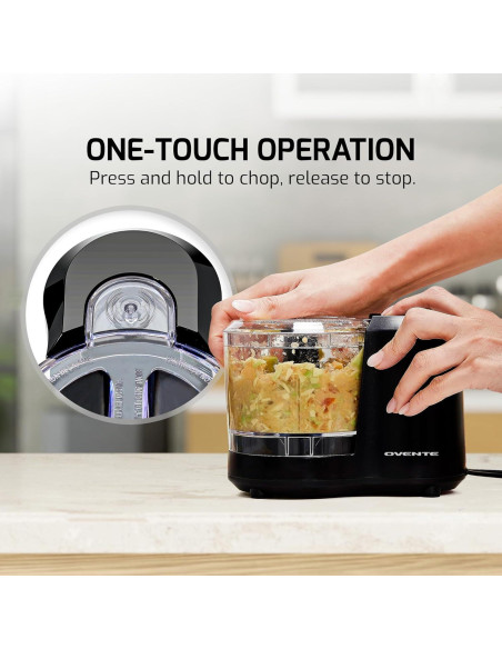 Picadora Eléctrica OVENTE PF1515B 1.5 Tazas 100W Negra Picadora Eléctrica OVENTE PF1515B 1.5 Tazas 100W Negra