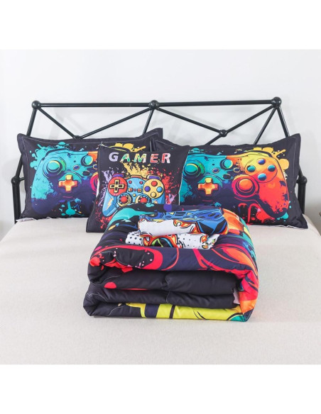 Conjunto de Edredón ADASMILE A & S Gamer 6 Piezas Twin Conjunto de Edredón ADASMILE A & S Gamer 6 Piezas Twin