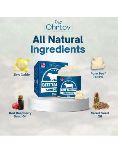 Protector Solar Natural Ohrtov - Grasa de Res y Óxido de Zinc 56g