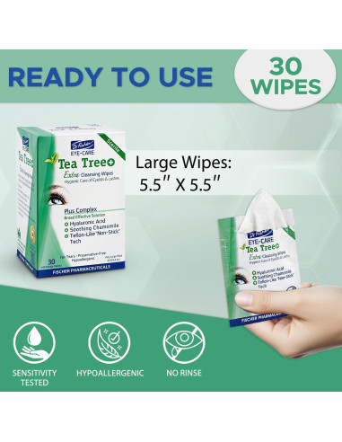 Toallitas desmaquillantes Dr. Fischer con aceite de árbol de té