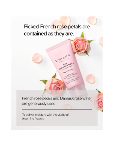 Máscara Hidratante Vegana Mary&May - 28.5g de Rosa Damascena