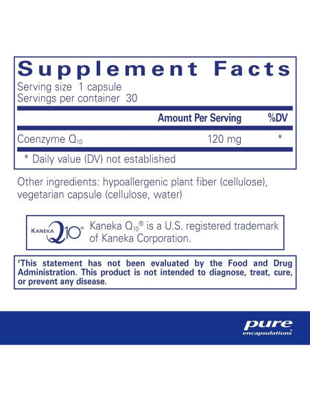 Suplemento CoQ10 Pure Encapsulations 120 mg - 30 Cápsulas Suplemento CoQ10 Pure Encapsulations 120 mg - 30 Cápsulas