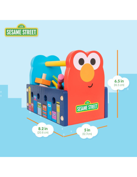 Caja de Herramientas de Madera Sesame Street 25 Piezas Caja de Herramientas de Madera Sesame Street 25 Piezas