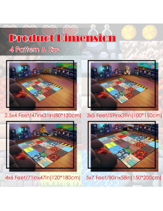 Alfombra de Juego OGPJKEQR 0.76m x 1.22m Multi Colorida 2